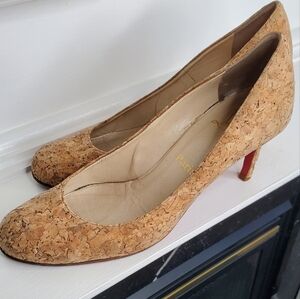 AUTHENTIC CHRISTIAN LOUBOUTIN CORK HEELS